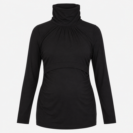Bamboo Essentials Long Sleeve Roll Neck Maternity 