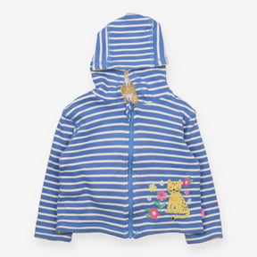 Reversible Cats And Striped Zip Hoodie 