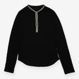 JOSEPH Black Rhinestone V Neck Top size 6