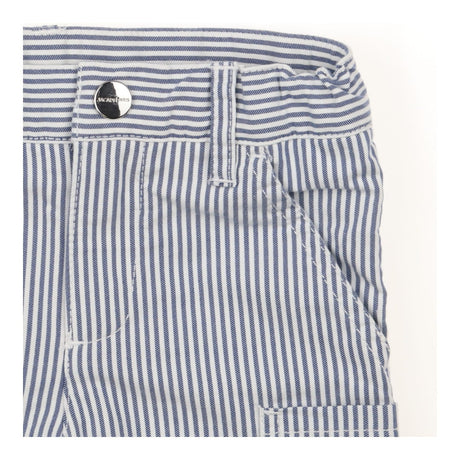 Trousers Strip Blue and White Pockets