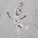 Tee LS grey sequin olaf