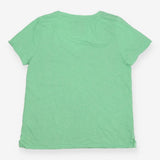 Green Oversized V Neck Pocket T-Shirt Cotton