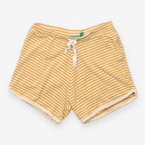 Shorts jersey yellow stripe drawstring