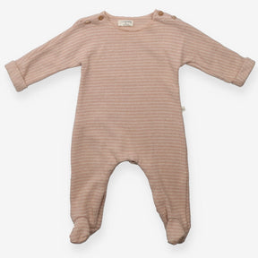 Romper knit pink stripe