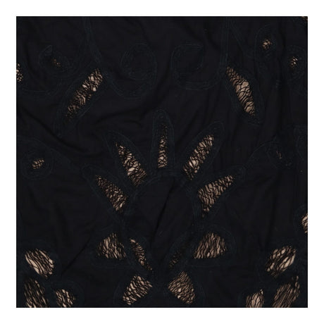 Black Cotton Mini Skirt Malta Style UK12 Summer Ca