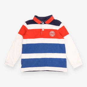Tee LS polo shirt stripes red white blue