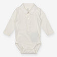 White pleated shirt style bodysuit