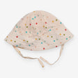 Reversible sunhat yellow and cream with rainbow do