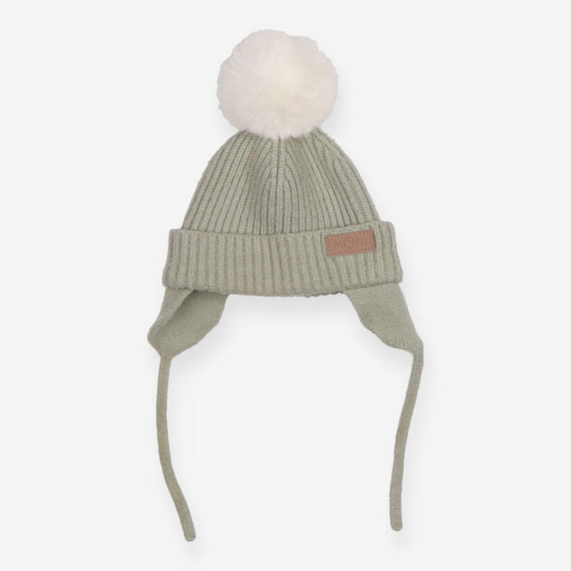 Green Knit Bobble Hat