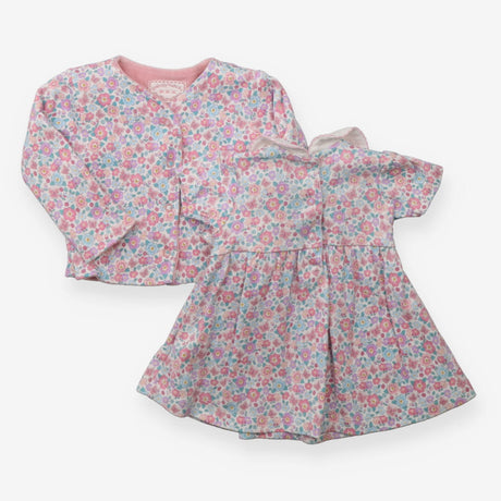 Dress Pink Floral with Reversible Jacket 