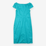 Sheath Dress Turquoise knee-length with cap sleeve