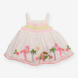 Summer dress white flamingo