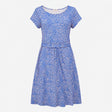 Dress Jersey Short Sleeve Printed Blue