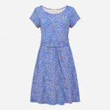 Dress Jersey Short Sleeve Printed Blue