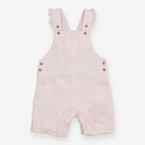 Woven Dungaree Light Pink and White Vertical Strip