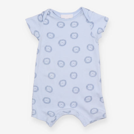 Blue Romper with Lion Faces
