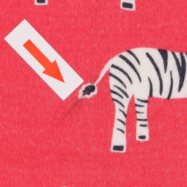 Sleepsuit red zebras print