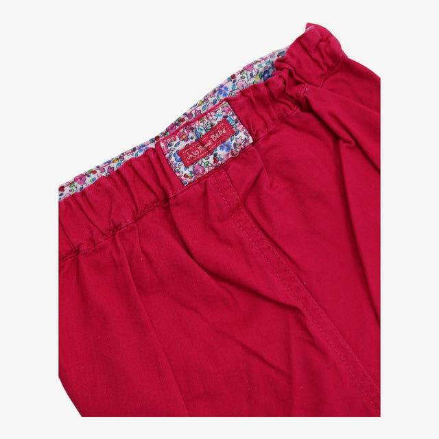 Shorts chino pink with ditsy lining