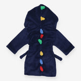 Dressing gown navy dino rainbow spikes