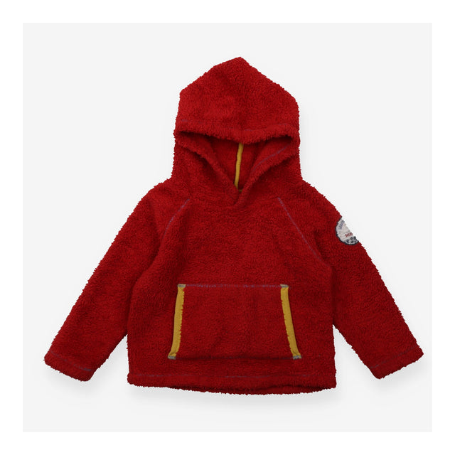 Hoodie Fleece Red with Yellow Trim