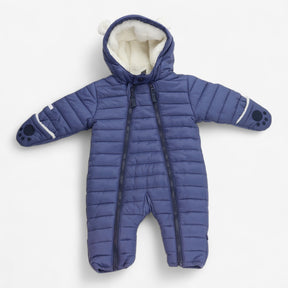 Pramsuit Blue Quilted with Fleece Lining