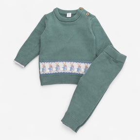 Sweater and Knit Leggings Green Peter Rabbit