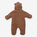 Brown teddy pramsuit