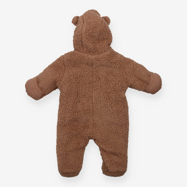 Brown teddy pramsuit