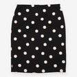 Skirt Black Cream Polka Dot Knee Length Classic
