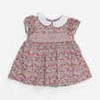 Smocked Dress Collared Ditsy