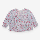White Long Sleeve Berries and Flowers