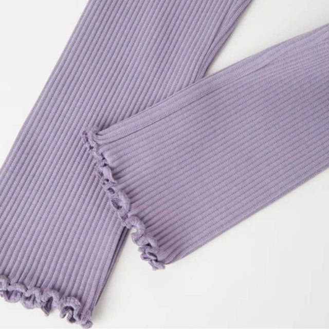 Lilac ribbed leggings