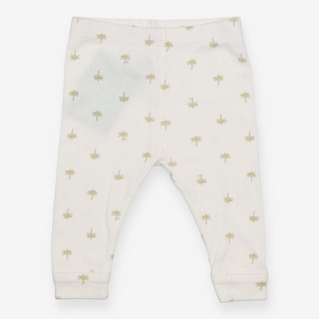 Legging White with Palm Trees