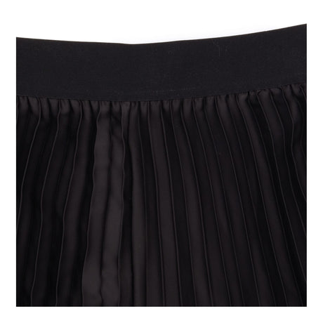 Maternity Skirt Black Pleated Midi Elastic Waist