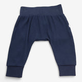 Leggings Blue Ribbed with Christmas Pudding Bottom