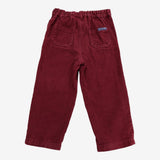 Trousers Cord Red with Tartan Waistband