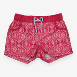 Pink beach shorts turtles and shells