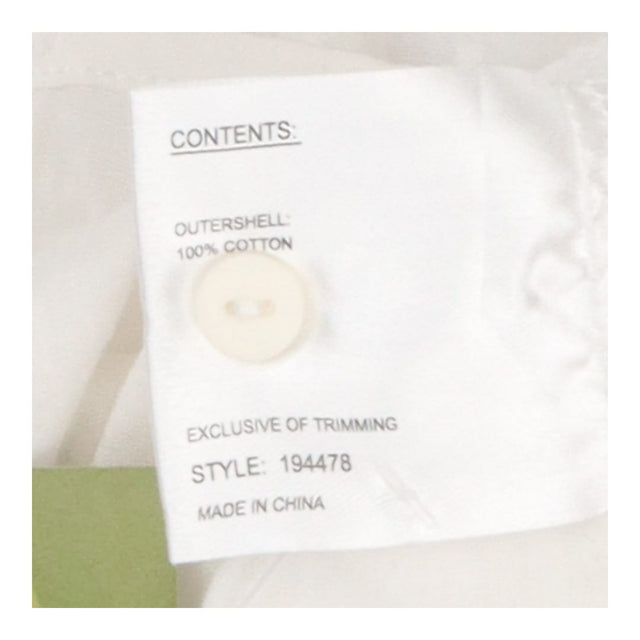 Long‑Sleeve Blouse White Swiss‑Dot