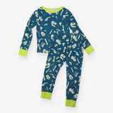 Green dinosaur long sleeve pyjamas