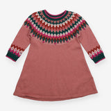Knit Dress Pink with Fairisle