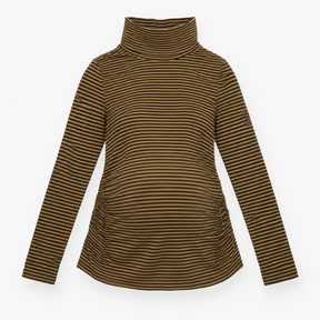 Maternity Schooners Organic Cotton Striped High Ne
