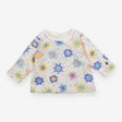 Long Sleeve T Shirt with Flowers and Suns