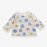 Long Sleeve T Shirt with Flowers and Suns