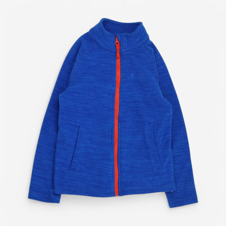 Fleece blue with orange zip