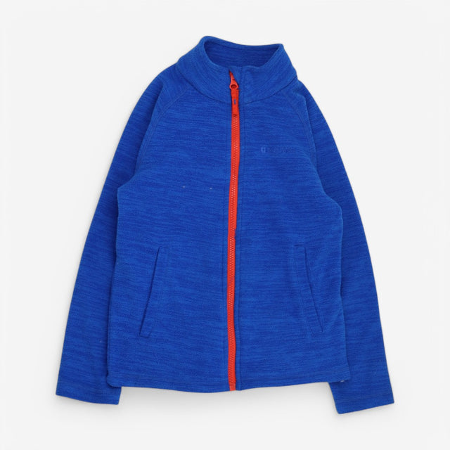 Fleece blue with orange zip
