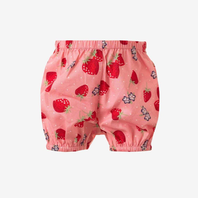 Strawberry Button-Front Dress and Bloomers
