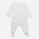 Sleepsuit White Jungle Animals and Leaves