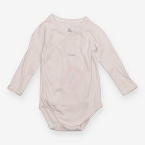 Bodysuit wrap long sleeve white ''Chaton''