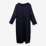 Seasalt Cornwall Navy Cotton Jersey Roll Neck 3/4 