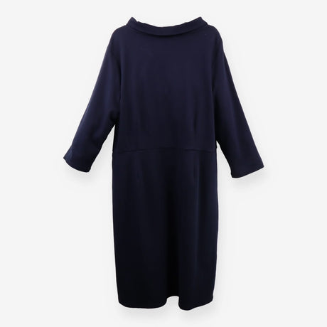 Seasalt Cornwall Navy Cotton Jersey Roll Neck 3/4 